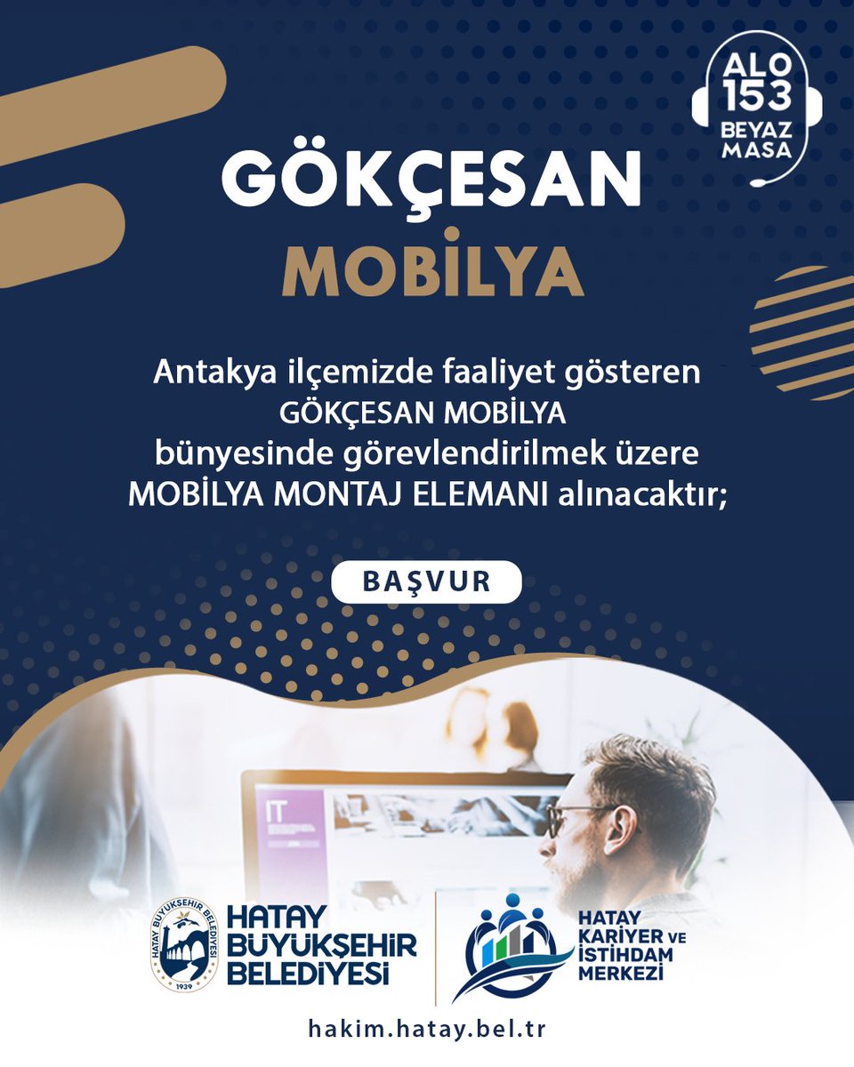 hbb_hakim's tweet photo. Hatay Büyükşehir Belediyesi olarak istihdama katkı sağlamak ve iş arayanlarla işverenleri buluşturmak için çalışıyoruz. Siz de hayalinizdeki işe bir adım daha yaklaşmak istiyorsanız, güncel iş ilanlarımızı kaçırmayın!      

Detaylı bilgi ve başvuru için: https://t.co/NtV71kWnix https://t.co/B2DASNInEv