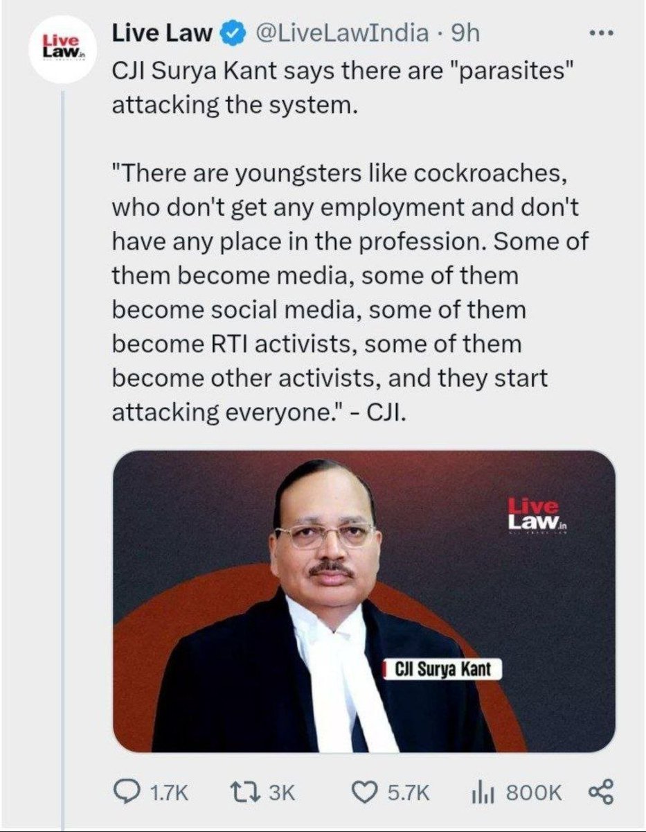 Professtudent's tweet photo. Sir Humko Cockroach bol diya.. https://t.co/qVkLqVJiSh