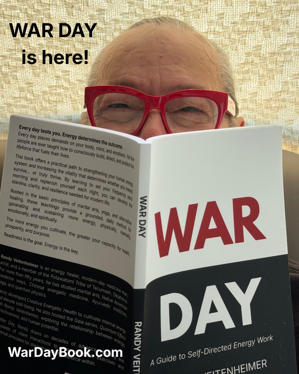 energydoktor's tweet photo. War Day is here! This book is the culmination of over 50 years of experience studying and teaching various disciplines, including martial arts, yoga, Chinese medicine, Ayurveda, and Native American healing arts. You can get it at https://t.co/cTVVqL8XDZ

#WarDay #WarDayBook https://t.co/bvOxcY9zJs