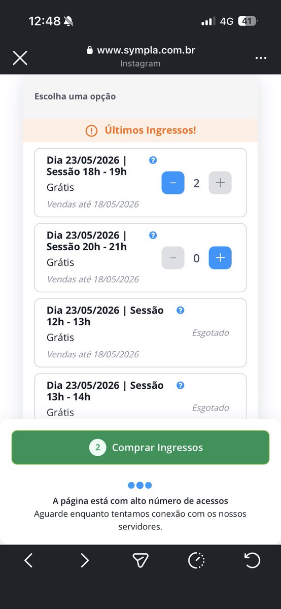 isllany2's tweet photo. @SpotifyBrasil Meu relato de vários horários que aparecia os ingressos e toda vez dava erro, no fim, não consegui ainda! https://t.co/Wrhamo5CT8