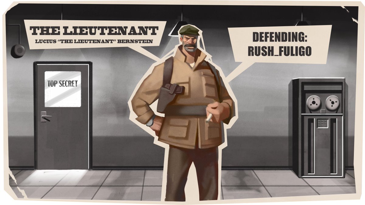 OctoBlitz's tweet photo. ROLE ANNOUNCEMENT!

Happy to announce I am voicing Lucius "The Lieutenant" in RUSH; a new community game mode for Team Fortress 2!

Check out Fuligo, on the Steam Workshop + be sure to Like/favorite the map to hopefully see it in TF2!

https://t.co/oxqDtFTMf0 https://t.co/OQXwbYD4HS