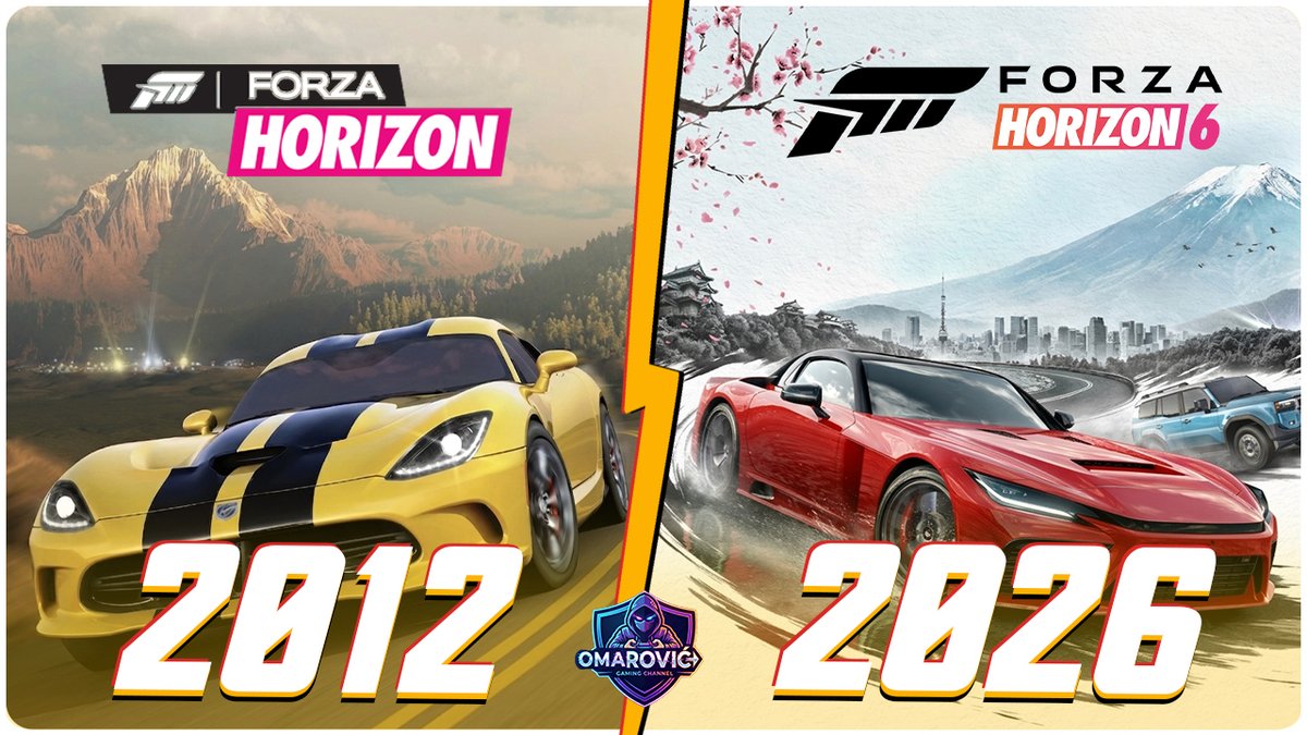 OmarovicPlay's tweet photo. رحلة تطور Forza Horizon من 2012 لـ 2026 | ليه اللعبة دي غيرت عالم ألعاب السباقات؟ 😎
فيديو جديد علي القناه 🔥 https://t.co/xDg1IfoPyJ