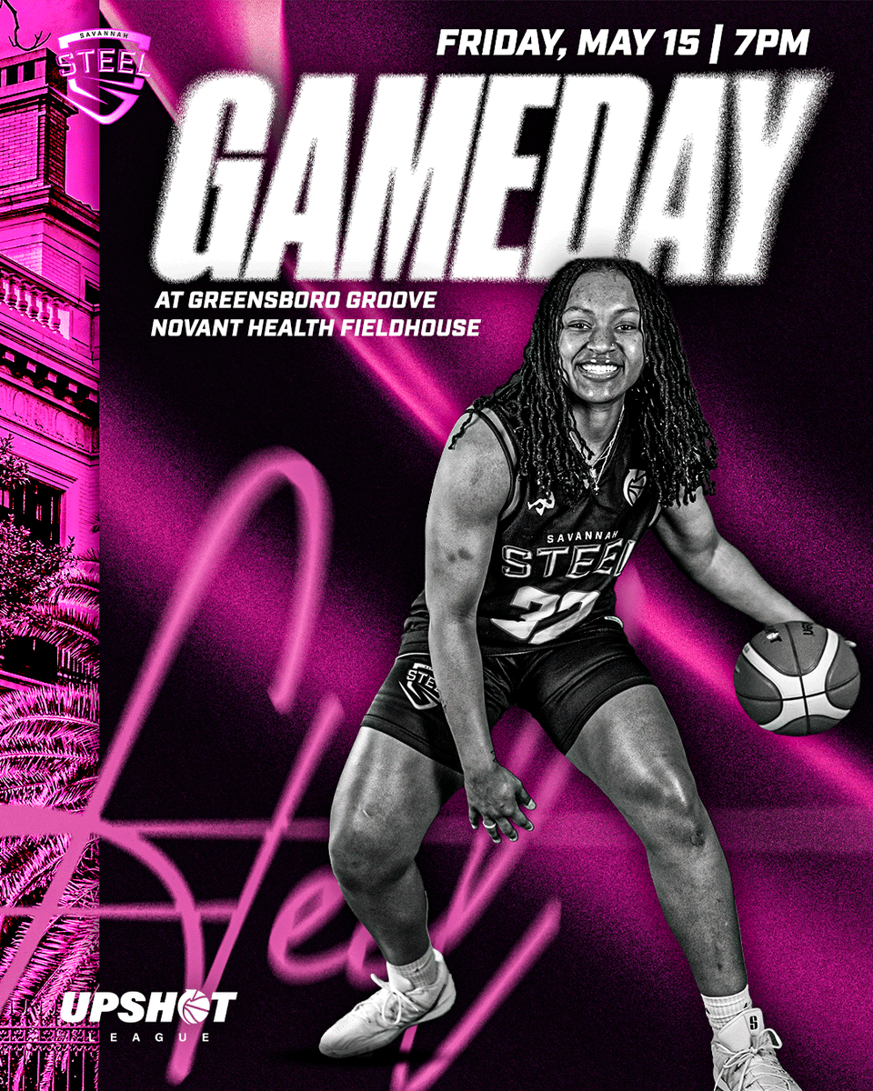 savsteelupshot's tweet photo. The wait is over. IT’S FINALLY GAME DAY FOR THE SAVANNAH STEEL! 🏀🔥

📍Novant Health Fieldhouse
⏰ 7:00 PM/ET
🆚 @gsogrooveupshot 
📺 https://t.co/sdlbUd2y58
📻 https://t.co/sVArWjRVFK https://t.co/FcjoAGg2Hq
