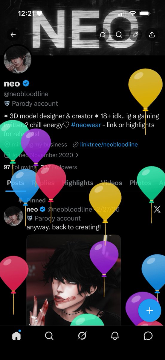 neobloodline's tweet photo. i got balloons!!! https://t.co/ekuMZVt43c