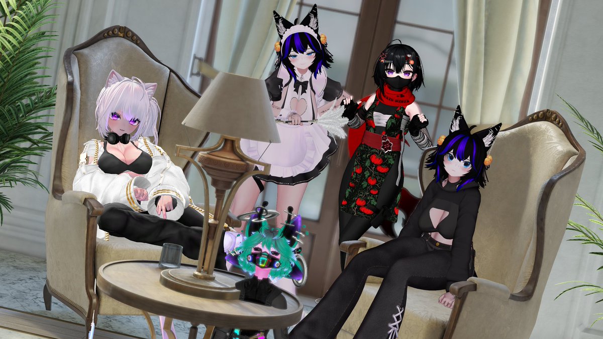 famous_fate's tweet photo. Some group pics with my good friends @tygonian @nprboref and @DistortedAkino

Thanks for stopping by for a couple pics together <3

World: https://t.co/paazcKW1pO
#Vrchat #VRChatPhotography #VRChat_world紹介 https://t.co/C8cRF8FBZZ