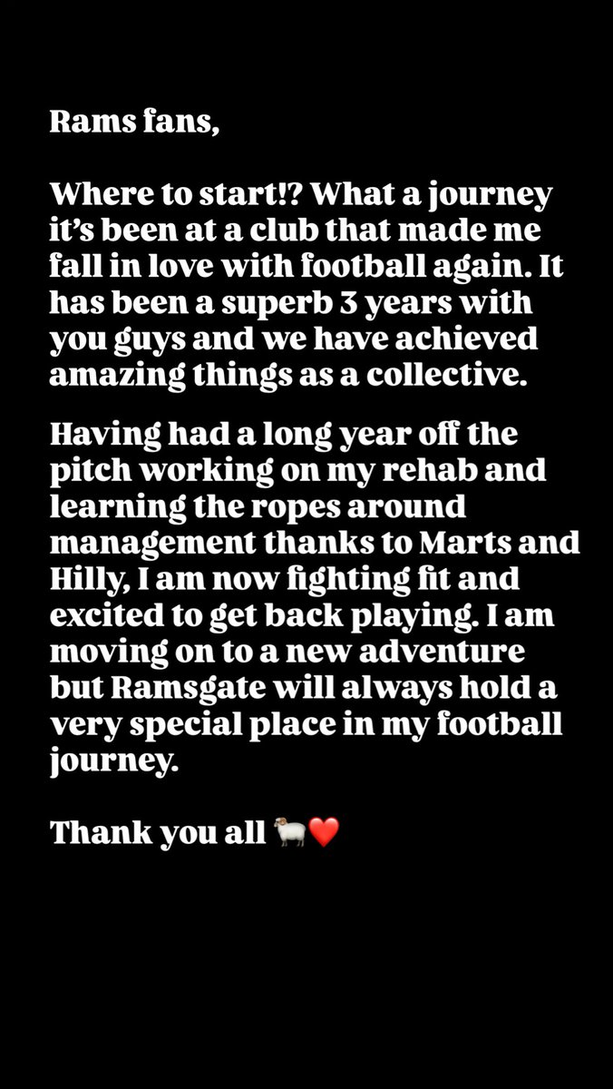 TomHadler1's tweet photo. @RamsgateFC thank you. https://t.co/Qr10NJMmyS