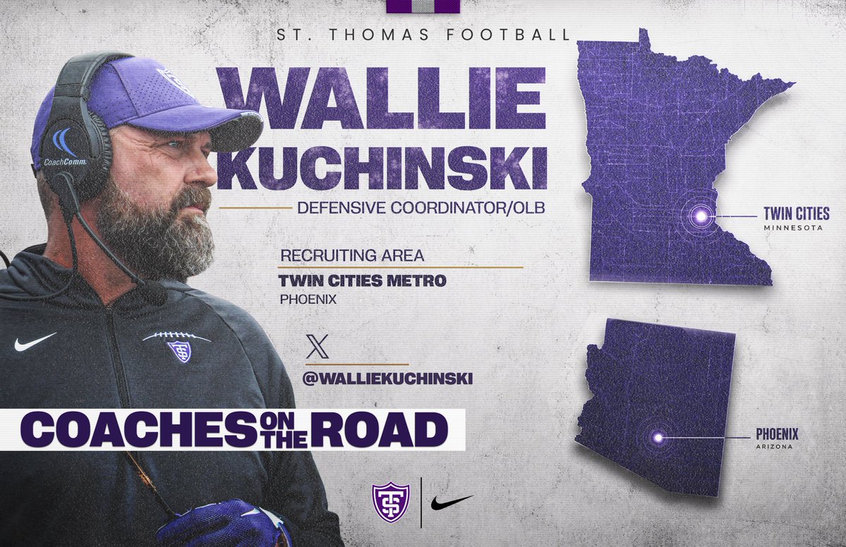 UST_Football's tweet photo. 🐐@WallieKuchinski On The Road‼️

#Passion27 • @UofStThomasMN 😈⚪️⚫️ https://t.co/XM4eZjG8e4
