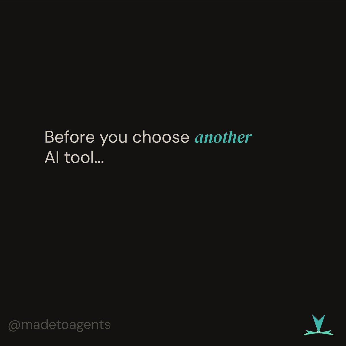 madetoagents's tweet photo. Advise is our first AI agent. It helps bridge the gap between the problem you’re dealing with and the tools, workflows, or conversations that might actually help.

You can chat with Advise for free at https://t.co/b5InGzGWUZ

Let us know how your experience is! https://t.co/lSvoUez76C