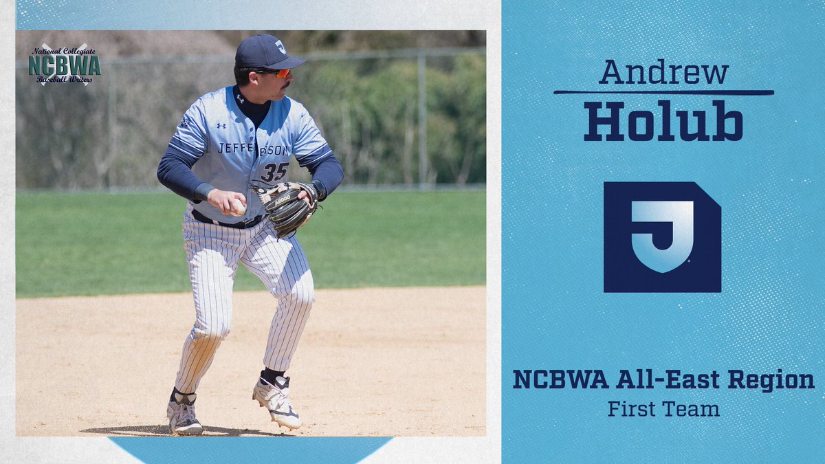 JeffersonRams's tweet photo. Congratulations to baseball senior Andrew Holub for being named to the NCBWA All-East Region First Team! https://t.co/atjBGMepmd