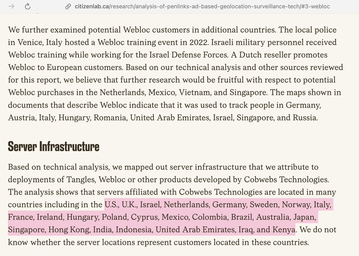 qwqoro's tweet photo. 🔗 As for the recent findings, the Citizen Lab team uncovered "Webloc": https://t.co/z4BziPDi07

[RTB sources (ad auctions) +
SDK sources (mobile apps)] =
Mass surveillance (500M phones) 🫡

 • geolocation
 • personal data
 • what else do you need??

📄 https://t.co/zGwZDvcczX https://t.co/GVMkDFrRil