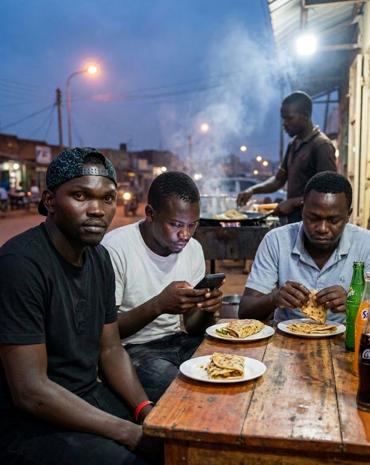 beeniekmusiq's tweet photo. The night Kampala taught me the true meaning of friendship began during a blackout in Kalerwe. I was seated with Daniel and Fred at a small roadside chapati stand near the trading center, the kind with old plastic chairs, a smoky charcoal stove, and a flickering solar bulb... https://t.co/H8k1hNbcdH