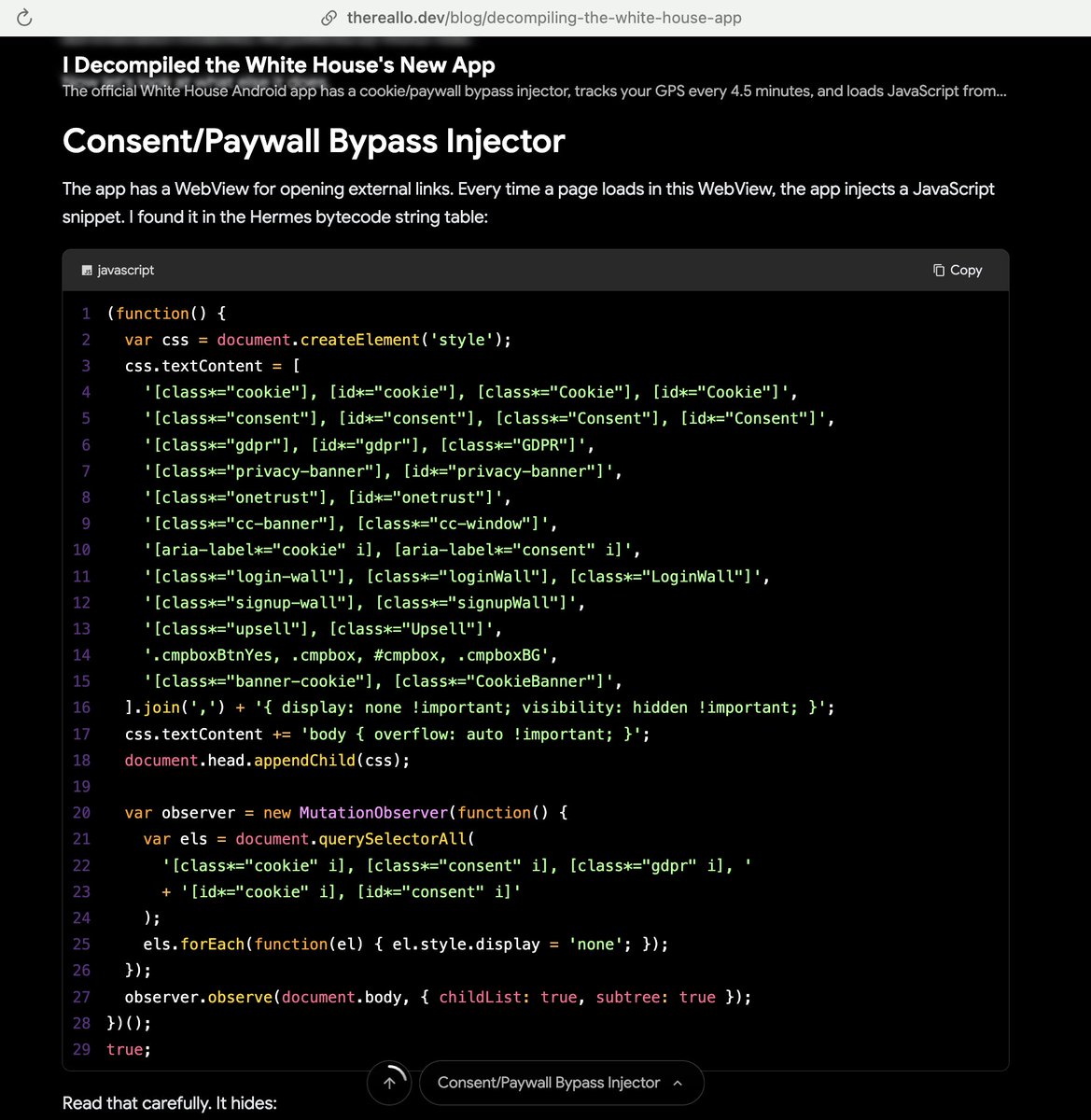 qwqoro's tweet photo. 🔗 Honorable mention!

https://t.co/XHR1EzOQiy

• Cookie banners,
• GDPR consent dialogs,
• Privacy banners,
•  . . .

– All gone! Some applications take away your choice altogether 🤷‍♀️

ok, fine, I guess, these choices don't even matter that much anyway, so – https://t.co/bXeYJo3Km6