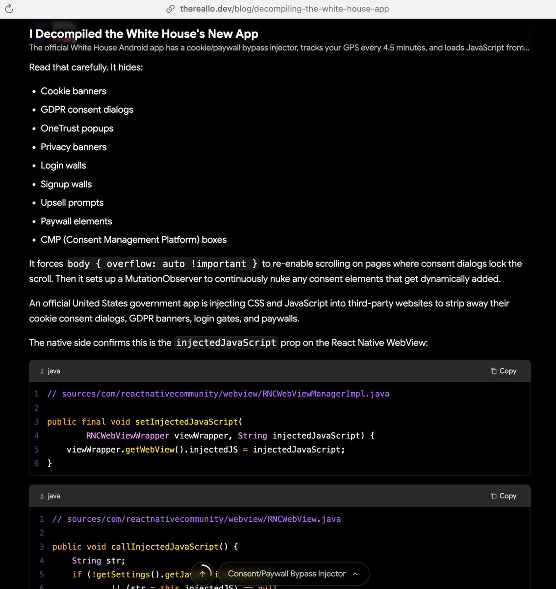qwqoro's tweet photo. 🔗 Honorable mention!

https://t.co/XHR1EzOQiy

• Cookie banners,
• GDPR consent dialogs,
• Privacy banners,
•  . . .

– All gone! Some applications take away your choice altogether 🤷‍♀️

ok, fine, I guess, these choices don't even matter that much anyway, so – https://t.co/bXeYJo3Km6