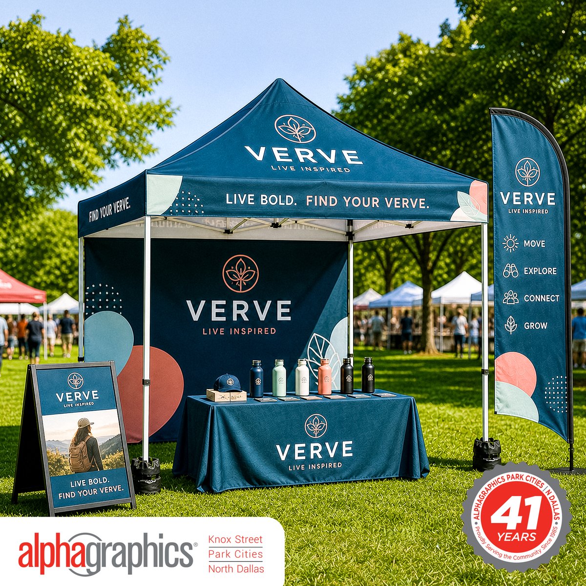 AlphaGraphicsTX's tweet photo. Outdoor events can get chaotic fast. That’s why event tents do more than provide shade.

They help create a space people can actually spot from a distance and recognize right away.

A branded tent makes your setup feel more organized, more professional, and easier to find. https://t.co/6KKO9FKnTC