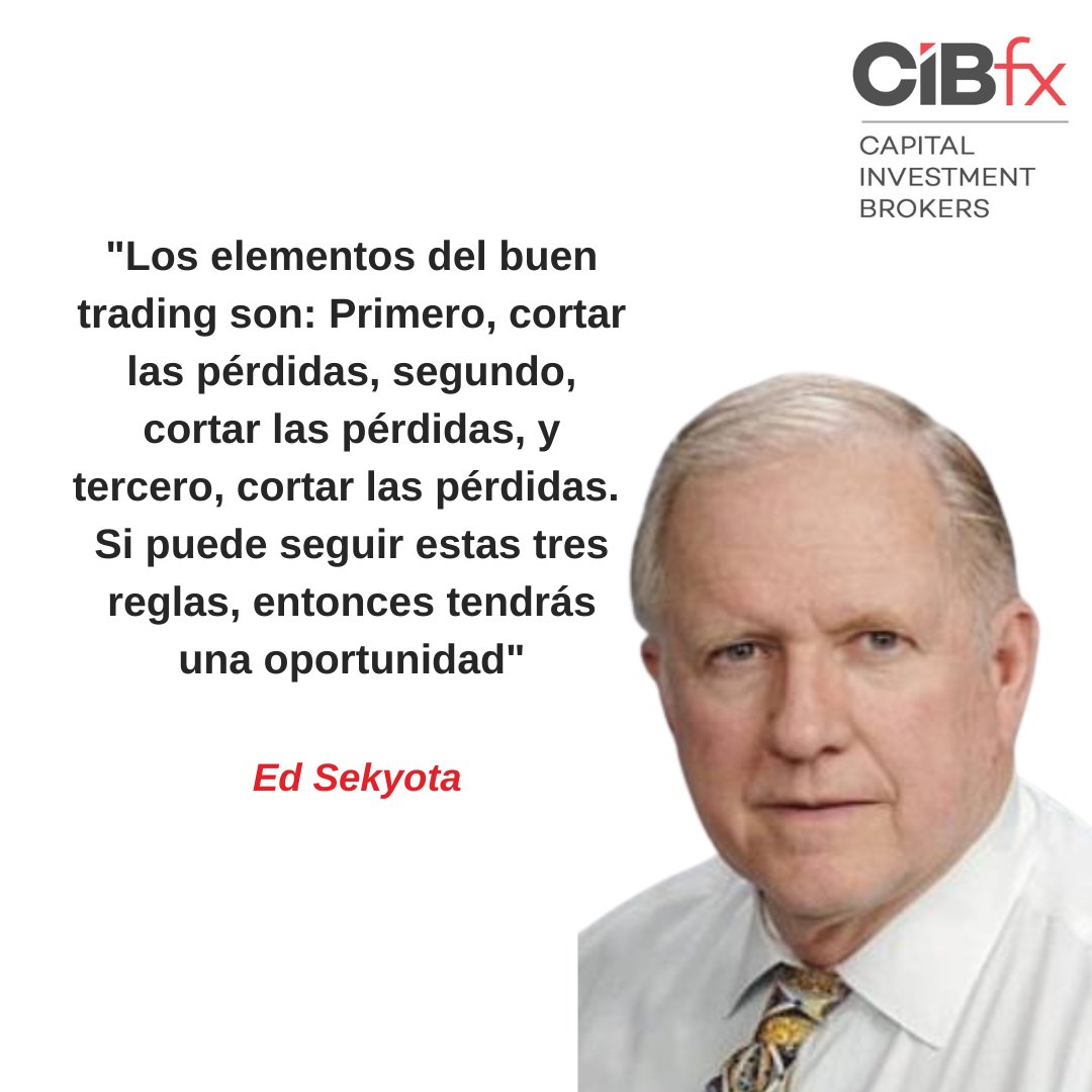 CIBforex's tweet photo. "Los elementos del buen trading son: Primero, cortar las pérdidas, segundo, cortar las pérdidas, y tercero, cortar las pérdidas. Si puede seguir estas tres reglas, entonces tendrás una oportunidad". (Ed Sekyota)

#frasescelebres #citascelebres #Forex #Inversiones https://t.co/uk9MvysllB