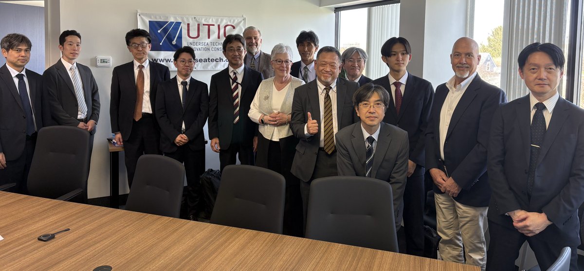 UnderseaTech's tweet photo. UTIC hosted a delegation from the Japanese Association of Defense Industry to share our work and learn about their mission to promote Japan's defense industrial base. This meeting emphasizes the importance of collaboration with allies re: our shared goal of undersea innovation. https://t.co/s6s9yVE9WB