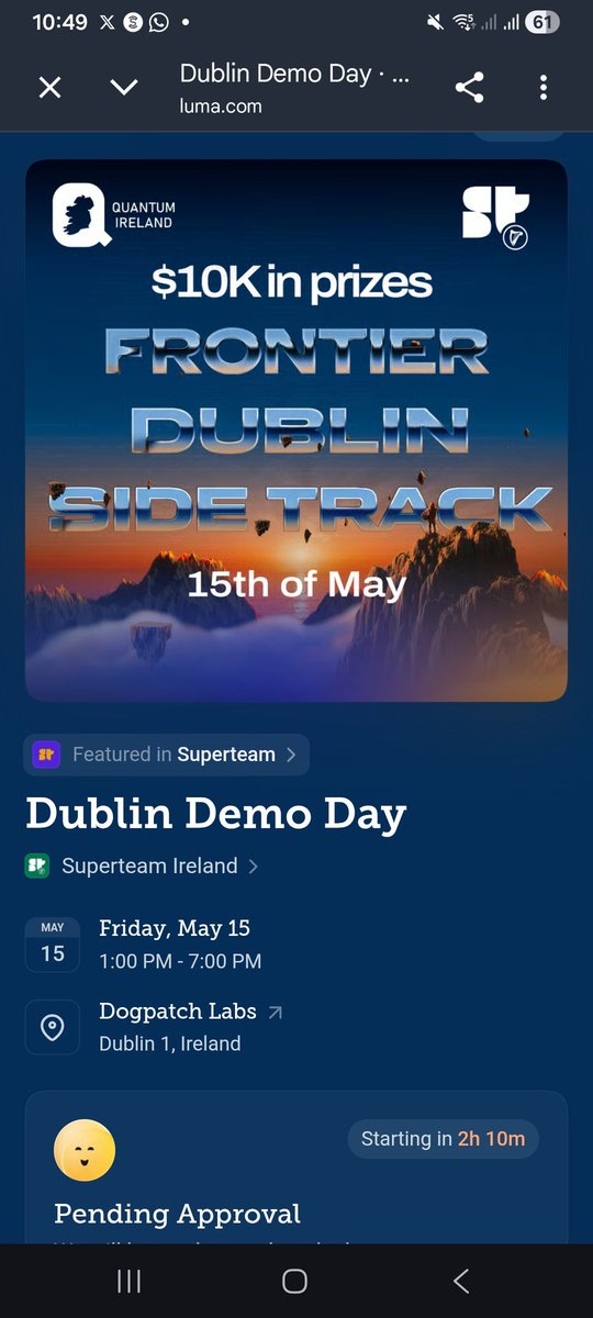 Zolanear_'s tweet photo. Hanging out in dogpatch labs for the Solana Frontier Demo day with @superteamIE ☘️ https://t.co/y21t3LuTyS