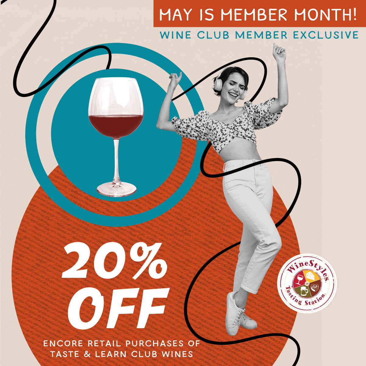 WineStylesStore's tweet photo. May Member POV: When the playlist is fire AND your favorite wine is 20% OFF 🍷 🎶 Members get 20% OFF when they replay their favorite past wines from our Taste or Learn club! Details at https://t.co/T4tLk9HVNe

#MemberMonth #HeyDJ #Replay #MemberPerks #WineClubLife #WineVibes https://t.co/3ZYCGVZKnq