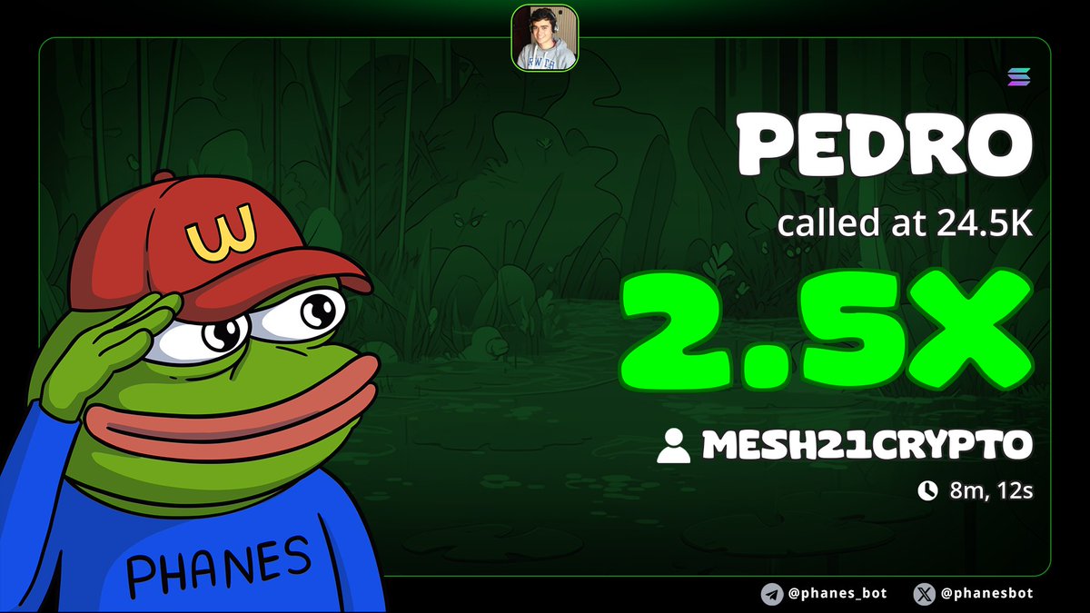 HimataWeb3's tweet photo. 2.5X gain made up from my call on $PEDRO
TG FRENS PRINTING MASSIVELY 🚀 🚀 

CA#

DAMLGEJt9VpfLovUW4DoA3X995qdgSbxuqZoRiJYpump

Dm now to join https://t.co/zIGfMeXDOR https://t.co/IO55FRvb7a