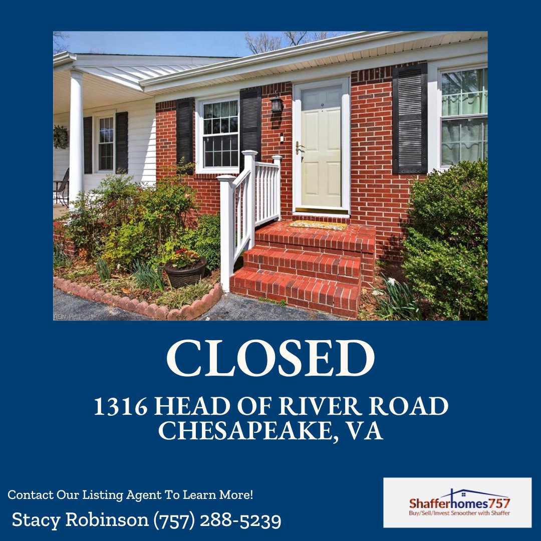 ShafferRealty's tweet photo. 🎉 Closed! Another successful closing in Chesapeake. Wishing our clients endless happiness in their new home! #realestatewin #ShafferRealestate https://t.co/LfOAvUt1MC