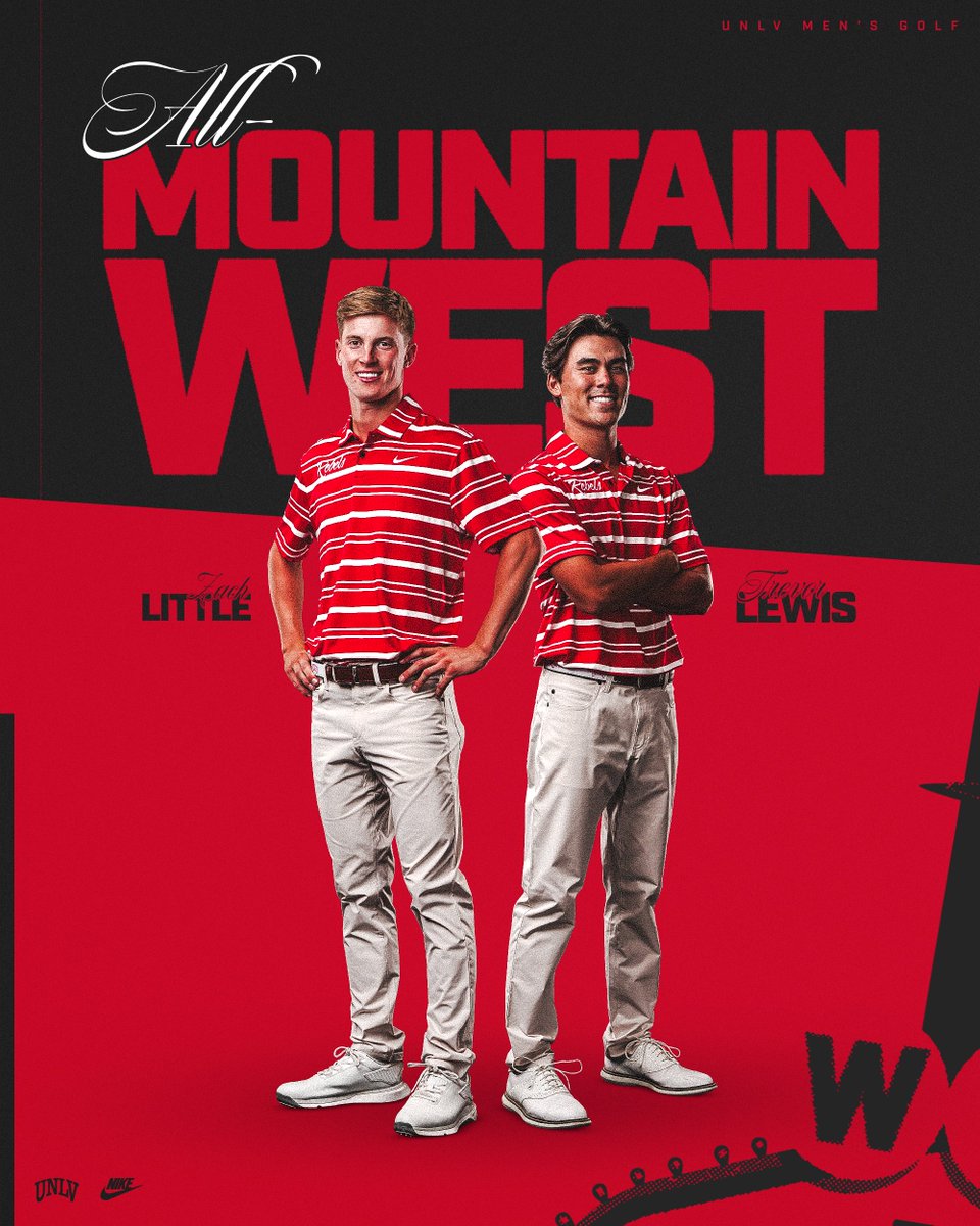 UNLVGolf's tweet photo. 💥𝐌𝐨𝐮𝐧𝐭𝐚𝐢𝐧 𝐖𝐞𝐬𝐭 𝐀𝐥𝐥-𝐂𝐨𝐧𝐟𝐞𝐫𝐞𝐧𝐜𝐞💥

Congrats to Zach &amp; Trevor for both being named to the #mwmgolf all-conference team!

📰➡️ https://t.co/yXAYg8ffLp

#GoRebs #GreatPutters https://t.co/3T2FDW5MT9