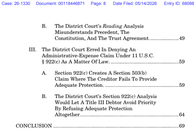 cate_long's tweet photo. Yesterday was the deadline for Prepa bondholders to file their appeal briefs on the administrative expense claim #muniland. In this litigation bondholders contend that Prepa has generated net revenues, which  Prepa's financial documents show, & bhs are entitled to debt service payments.

In the case  below the T3 court allowed discovery to proceed & then abuptly issued an order asserting that the bankruptcy code doesnt allow bhs to even try to claim an administrative expense. 

Essentially the T3 court believes that the debtor (Prepa) can endlessly consume bondholder collateral (net revenues) over a decade and bondholders have no remedy. The T3 court's opinion defies common sense because it means secured creditors have zero recourse even if a the trust agreement provides them remedies. 

The Assured/National brief is a legal tour de force likely authored by @gibsondunn partner Miguel Estrada who has argued at SCOTUS dozens of times. https://t.co/peN8cLg4h8
