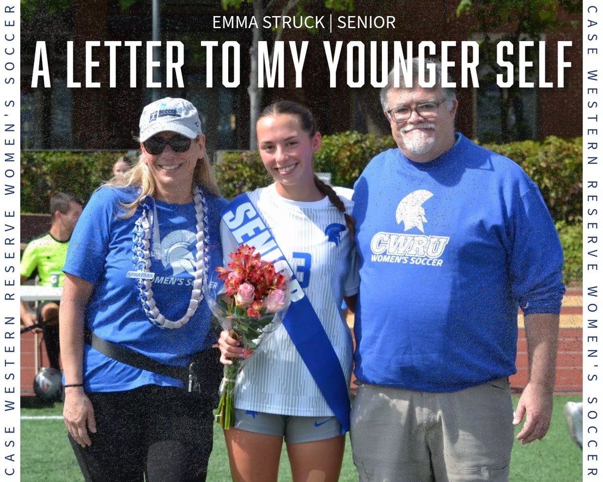CWRUWSoc's tweet photo. Today, we will kick off our “A Letter to My Younger Self” series with our first senior, Emma Struck. 

Emma Struck #3
- Biomedical Engineering 
- 2x UAA All-Academic recognition
- NCAA DIII National Runner-up 
- 4x NCAA Participant
- UAA Champion

And much, much more… https://t.co/VpvWFIQKD8
