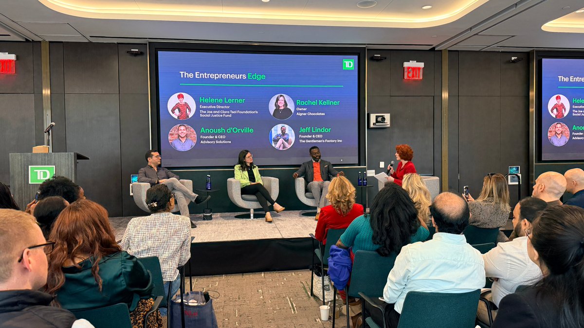 accompanycap's tweet photo. Accompany Capital's Tshering Gurung and Michelle Alvarado were at the @TD Conference Center for a terrific event celebrating #SmallBusinessMonth. Thanks to Steven Garibell &amp; the TD team for an incredible event and to @sherrilane, Asst Commissioner of @NYC_SBS for a great talk! https://t.co/qxr86BHm0h