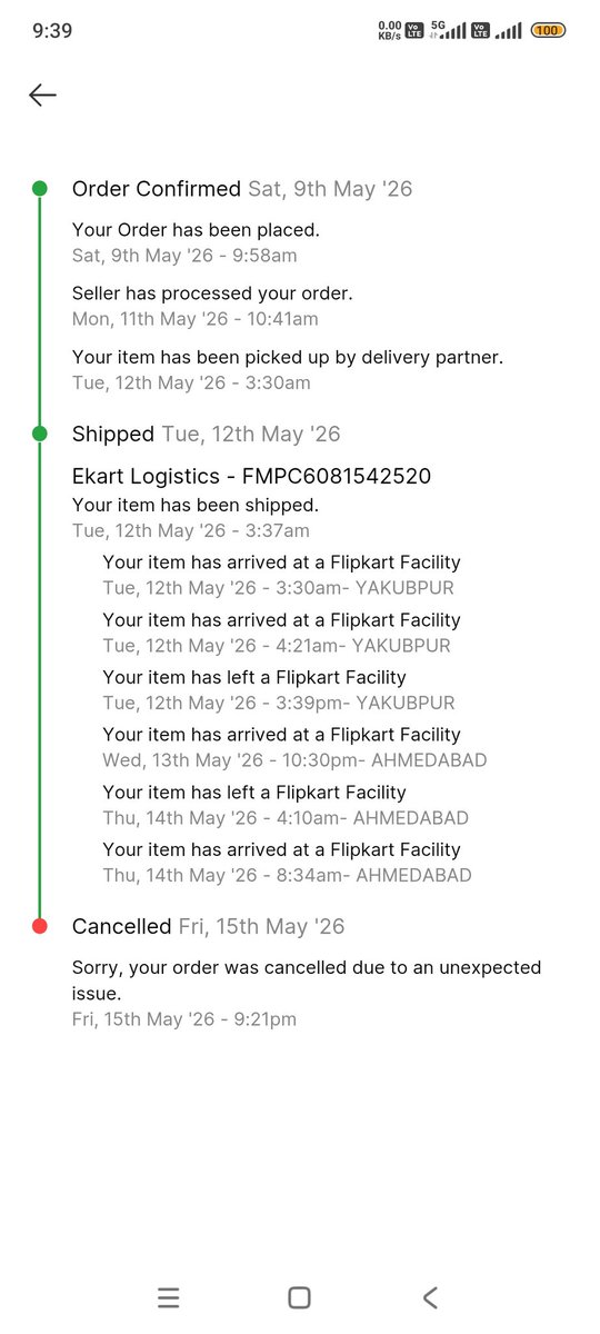 RiseManish's tweet photo. #Flipkart is automatically cancelling orders without any reason. @Flipkart @flipkartsupport https://t.co/CHA8wW1Jn7