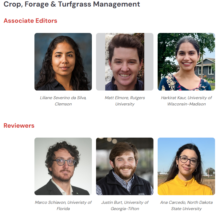 cropforageturf's tweet photo. We are pleased to announce the recipients of this year's Editor's Citation for Excellence for reviewers and associate editors for our journal!

The following individuals provided particularly noteworthy service as reviewers and associate editors for CFTM during 2025. https://t.co/zkAd38EVod