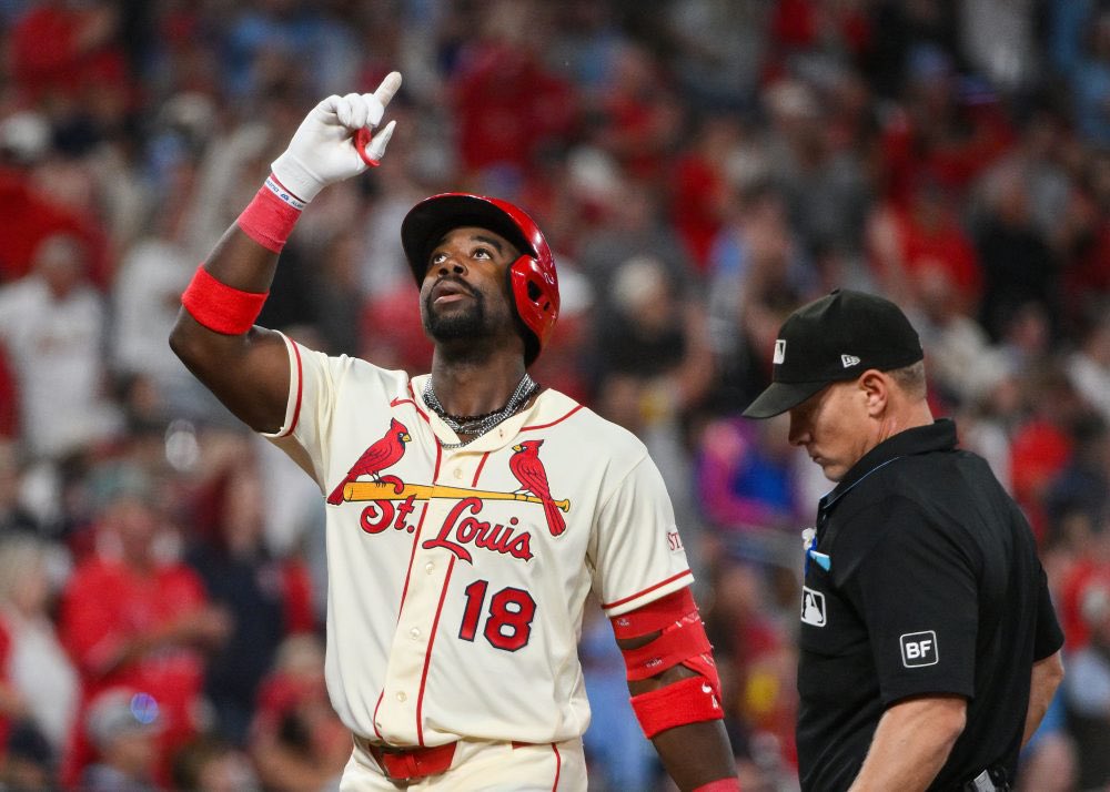 SleeperMLB's tweet photo. YES OR NO - Is Jordan Walker a Top 10 hitter in the NL? 🤔

.294 BA
12 Home Runs + 32 RBIs
.945 OPS https://t.co/knmrUkfCXw