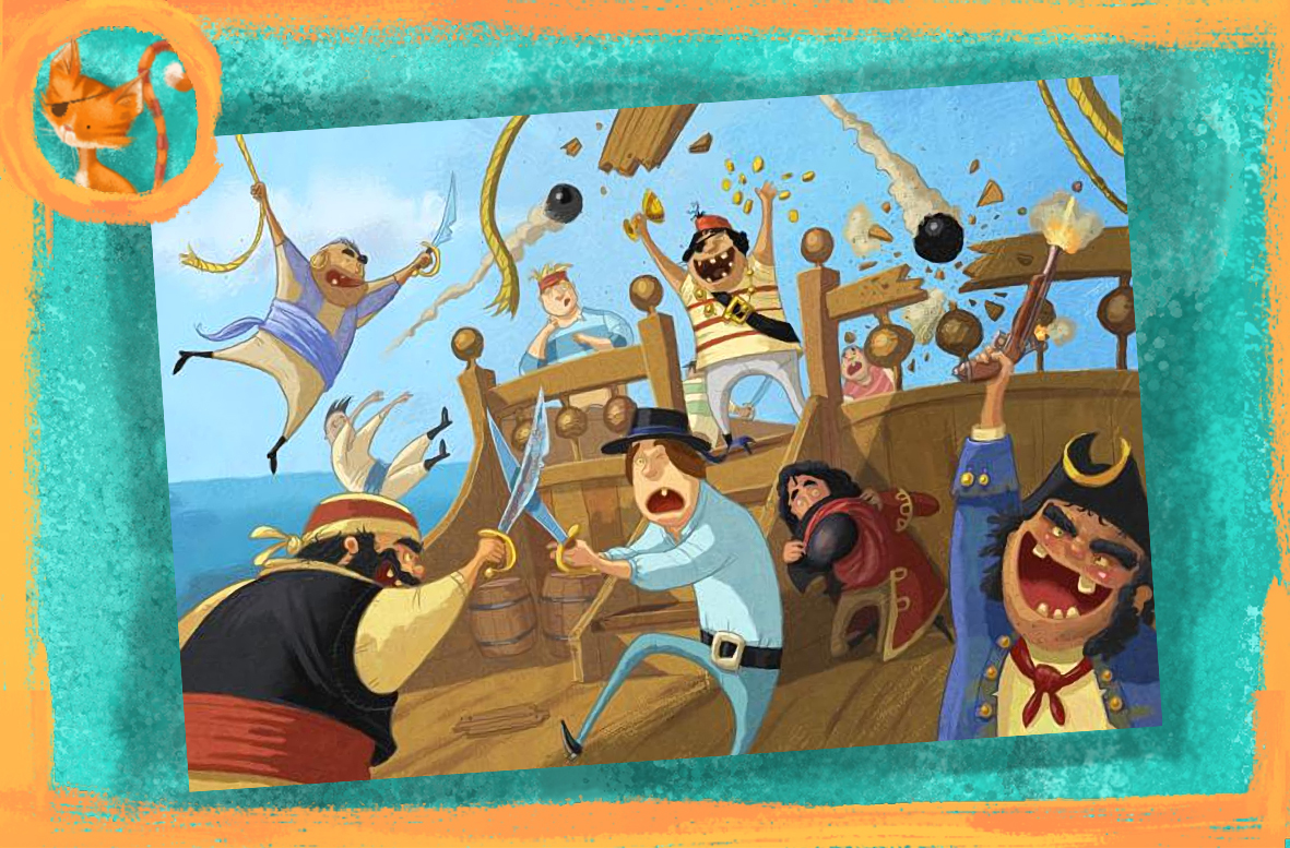 AndyCatBug's tweet photo. Some pirates being pirates in the most piratey way. I think this one was for a magazine story so the illustrations were quite small.  #Pirates #PirateLife #Adventure #Illustration #MagazineArt #ArtStory #CreativeIllustration #Storytelling https://t.co/w25sRc4Jpy https://t.co/iCLTt92haM