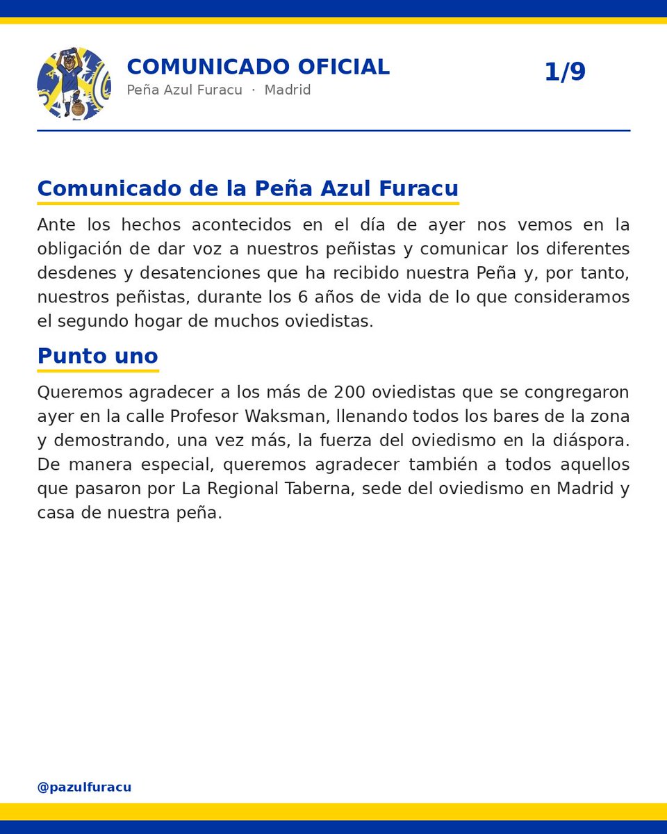 Peña Azul Furacu Madrid tweet media