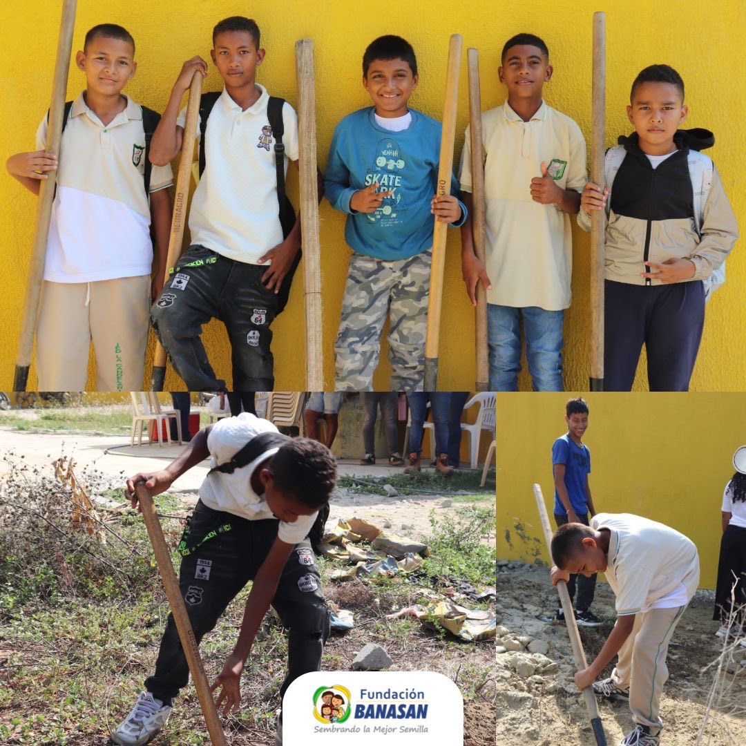 FundaBanasan's tweet photo. 🌱💙 Junto a la Alcaldía Zona Bananera, Fundación Grupo Agrovid, Asoriofrío y aliados, sembramos 150 árboles en el Colegio de Candelaria, fortaleciendo el compromiso con el medio ambiente y un futuro más sostenible para las nuevas generaciones. https://t.co/qHMMpzHdmq