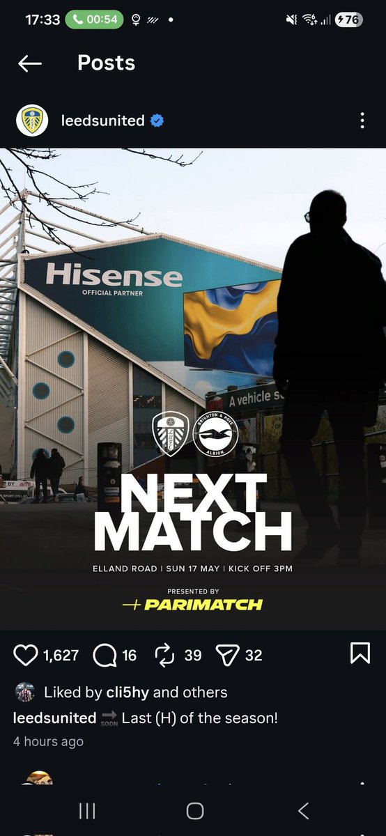 michaelogorman3's tweet photo. Bielsa there on Sunday ???? https://t.co/KLhrv0A2TD