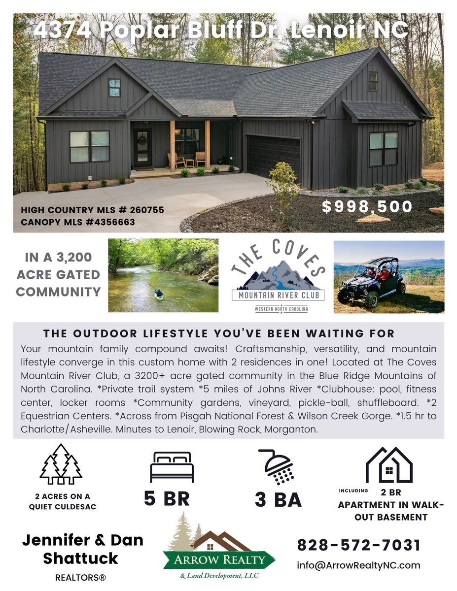 thecovesnc's tweet photo. https://t.co/y8BUGMUoHr 

2 HOMES IN 1 #TheCovesMountainRiverClub !    5 BR 3 BA on 2.02 acres #gatedcommunity #BlueRidgeMountains #inlawsuite#outdoorlifestyle #liveoutdoors #RelocateNC #RetireNC #NChomeforsale #equestrian #clubhouse https://t.co/VCLF8nEftP