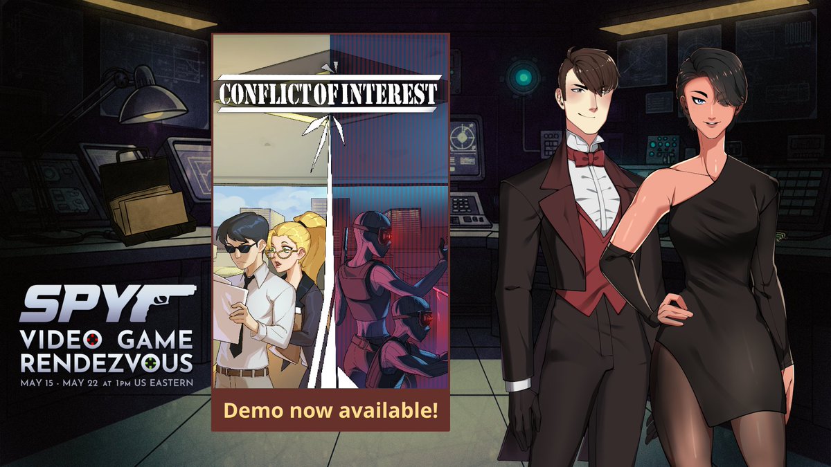 VegasInteract's tweet photo. The SVGR is now live, including Conflict of Interest as one of its participants! Play the demo now on Steam!
https://t.co/CDCmumPtZ2

#GodotEngine #gamedev #indiedev #indiegames #indiegamedev #stealthgame #FollowFriday https://t.co/86R3LhmiLi