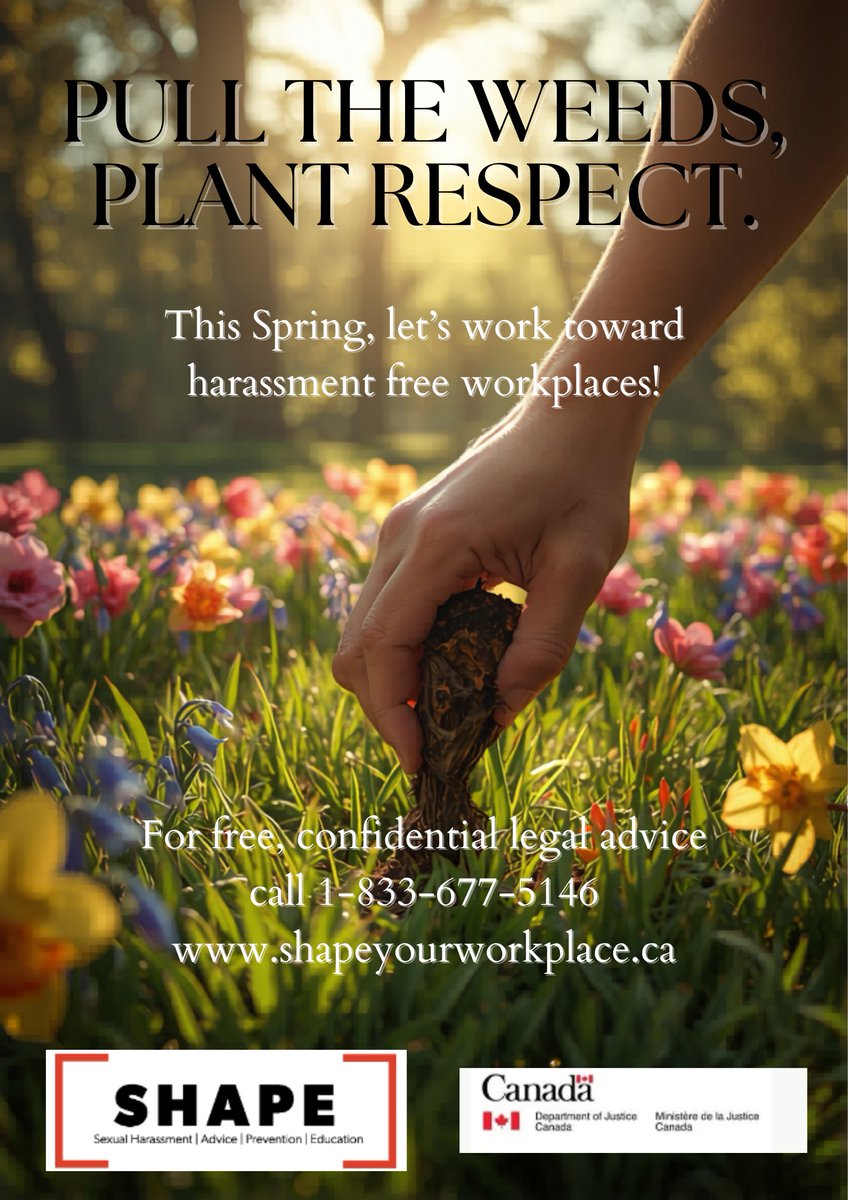 shiwproject's tweet photo. As we begin our #Spring cleaning over this #VictoriaDay weekend, let's also #PullTheWeeds and #PlantRespect in the #Workplace.  

#SHAPEYourWorkplace #SHIWproject #DOJ https://t.co/8bbmTF5nhf