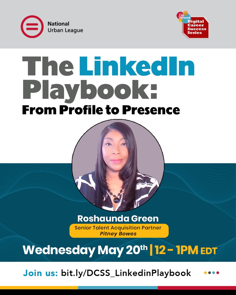 ULJobsNetwork's tweet photo. You’ve built the experience but does your LinkedIn profile show it?

Get the lowdown on how to make LinkedIn work for, not against you. Our latest DCSS is on May 20th at Noon ET.

Join us for The LinkedIn Playbook: From Profile to Presence. Register now: https://t.co/LBGSJrEFET https://t.co/nLfmrWS8fE