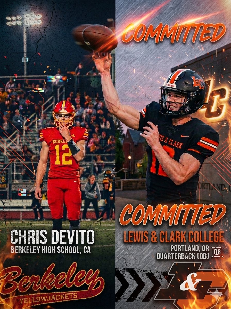 chrisdevitoQb's tweet photo. Blessed to be able to continue my next 4 years at Lewis and Clark. 100% committed! Go Otts 🟠⚫️
@coachbelliott @CoachMachadojr @CoachDanny10 @QBHitList https://t.co/d35lAsu19Y