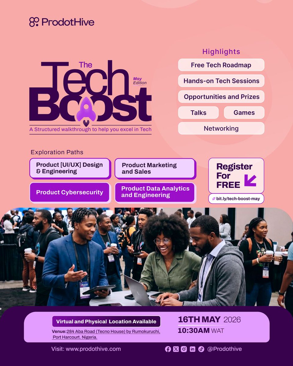 africatechcom's tweet photo. Few hours to The Tech Boost.its convenient to participate ,you can be physically or virtually present make sure you don't miss it for anything.For more opportunities like this click this link https://t.co/pg45XItbRt
#Vado
#Gazi Energy 
#Blessing ceo
#Chike
#CameroonAyrastarr https://t.co/ArRkLMvpn5