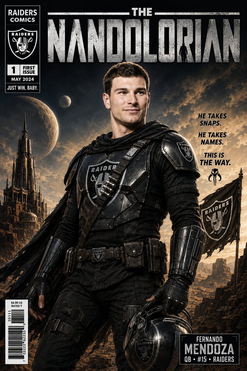 Joshua1Hickman's tweet photo. The Nandolorian #RaiderNation @Raiders https://t.co/7qqRqiy33J