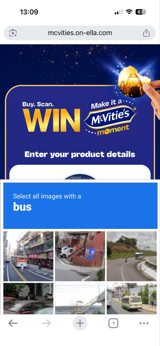 B21Minion's tweet photo. @McVities Would be helpful if you test your competitions on a device. It’s  impossible to complete the Captcha, can’t scroll, cut off. https://t.co/tNnm4UK9c2