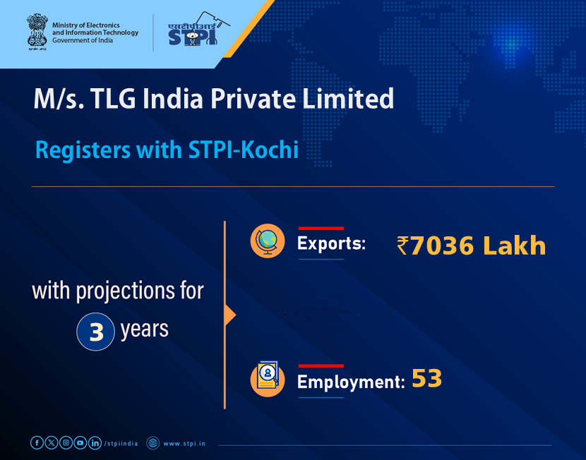 STPI_Kochi's tweet photo. Welcome M/s. TLG India Private Limited! Looking forward to a successful journey ahead. #GrowWithSTPI #DigitalIndia #STPIINDIA #StartupIndia
@AshwiniVaishnaw
@JitinPrasada https://t.co/KXTspvK0dn