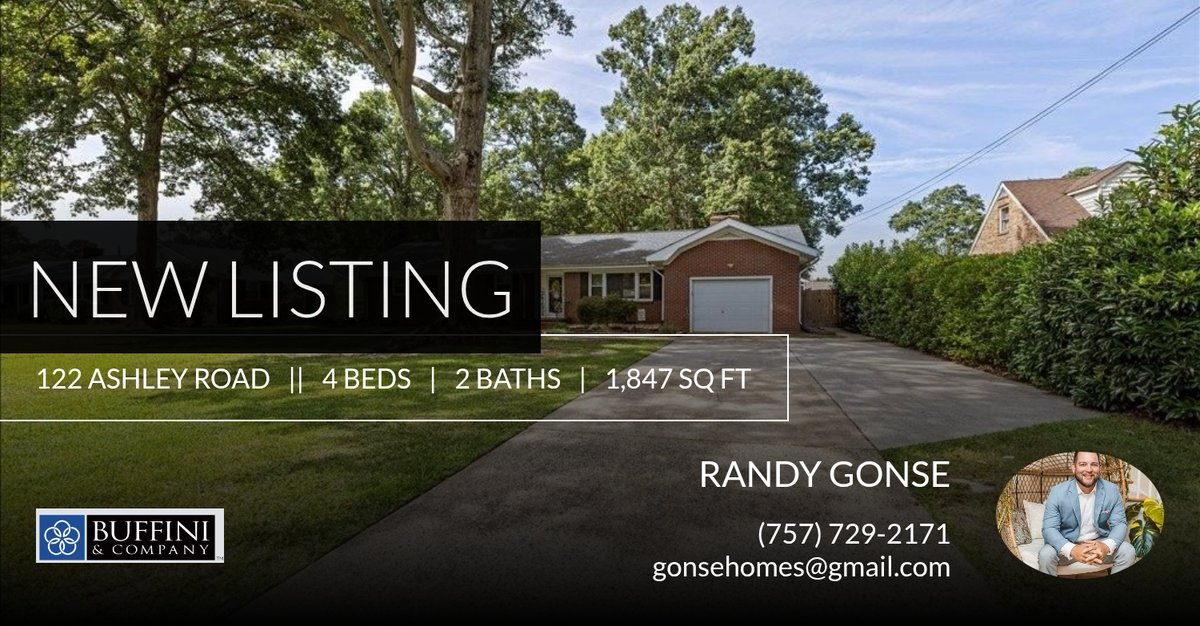 GoingGoingGonse's tweet photo. 📍 New Listing 📍 Take a look at this fantastic new property that just hit the market located at 122 Ashley Road in Chesapeake. Reach out here or at (757) 729-2171 for more information https://t.co/rjLFVDYB3n https://t.co/XXPgFhEo0d