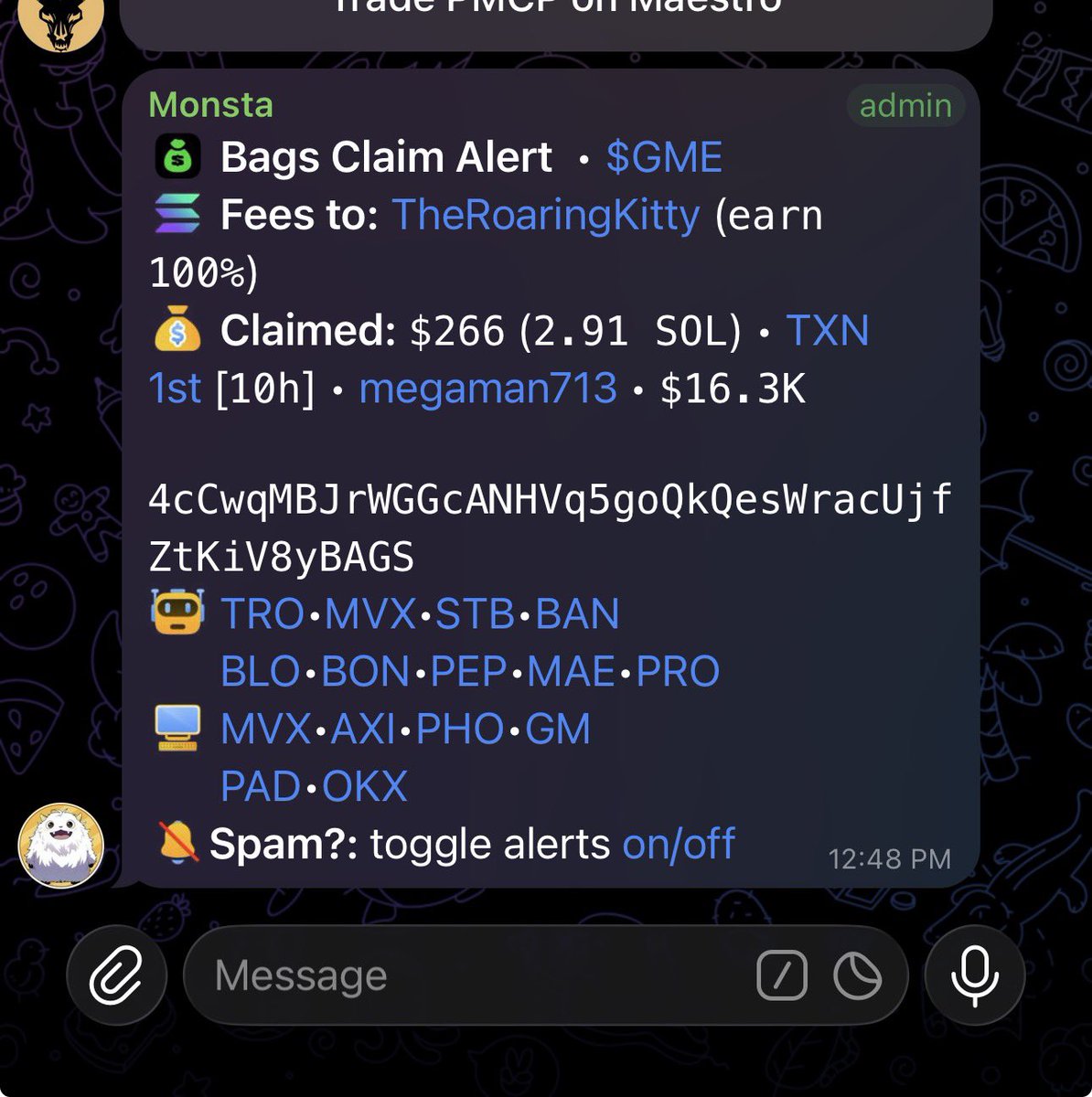 Finna_B_Litt's tweet photo. @MemeRetire Bro @TheRoaringKitty still claiming fees on $GME he still claimed some some mins ago

4cCwqMBJrWGGcANHVq5goQkQesWracUjfZtKiV8yBAGS https://t.co/48fe5bLrhk