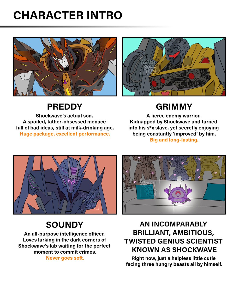 GreenSoulmay's tweet photo. 🐉🦖🐈➡️🐇
#maccadam #transformers #transformersfanart #predashock #grimshock #soundshock https://t.co/fcyZdmkgub