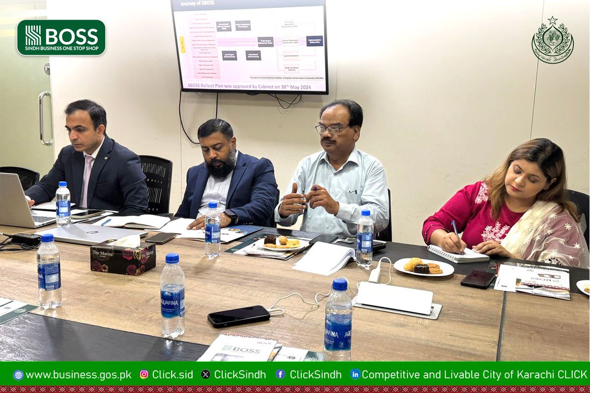ClickSindh's tweet photo. The SBOSS team held  a mid-review meeting with the World bank to assess progress, highlight achievements, and discuss the continued success of the SBOSS initiative. https://t.co/yibpcoJUYX