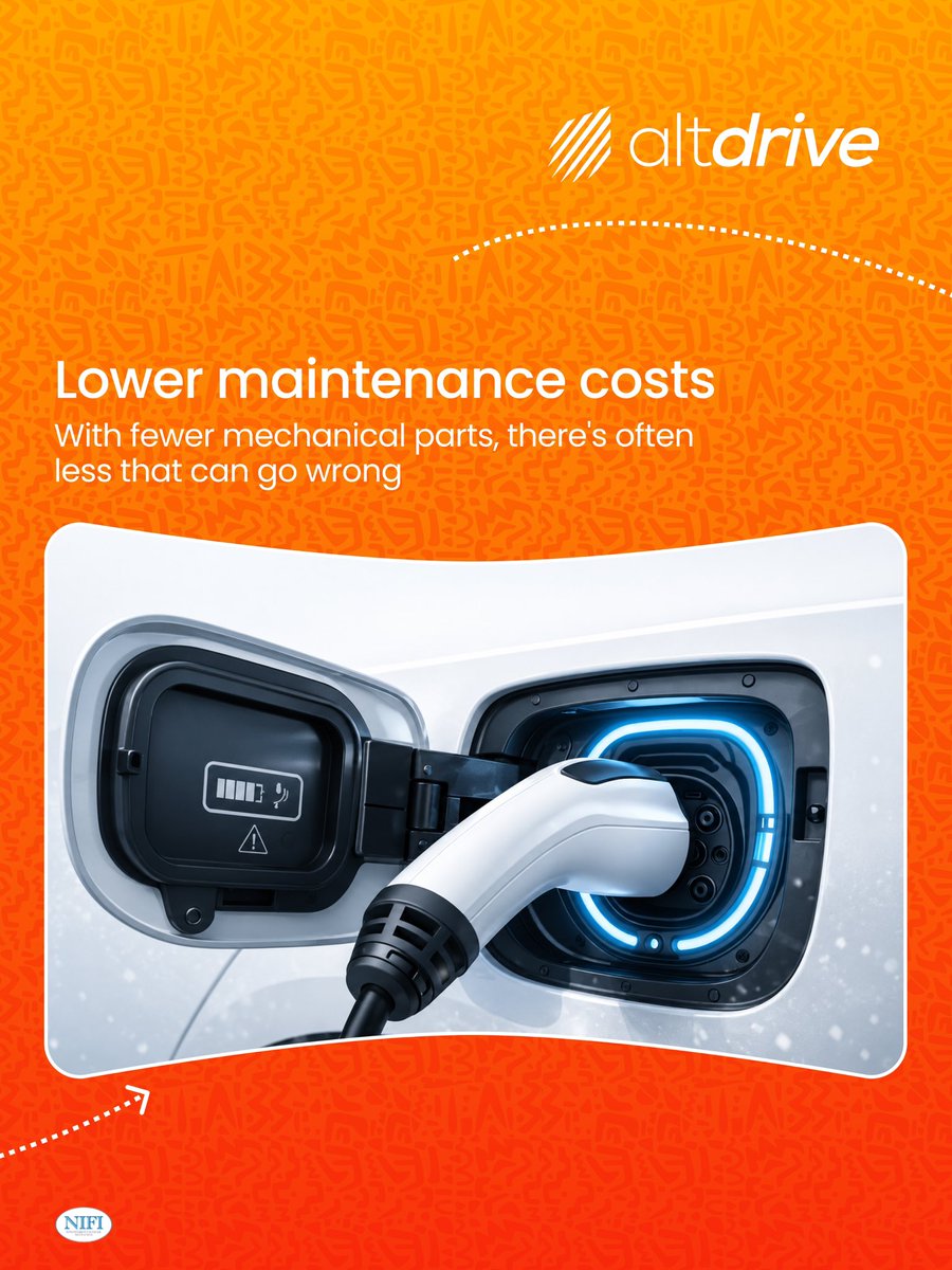 altdriveng's tweet photo. From lower fuel costs to less maintenance stress, EVs come with real long-term benefits.

Click the link in bio to get an EV of your choice and pay later.

#AltDrive #ElectricVehicles https://t.co/w7ogxuN2WV