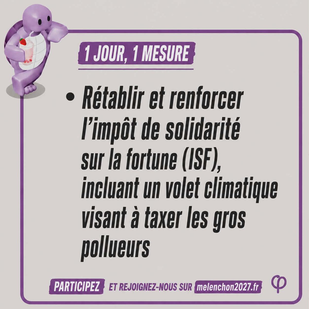 RoureLaurie's tweet photo. 🐢Un Jour Une Mesure du programme #LFI🐢 

#Melenchon2027 #UnJourUneMesure
#FollowBackInsoumis https://t.co/X8DelZgfWB